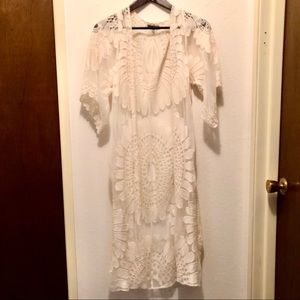Rebellion again long Laced boho cardigan